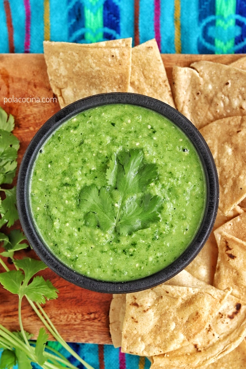 Salsa verde cruda mexicana para tacos receta fácil
